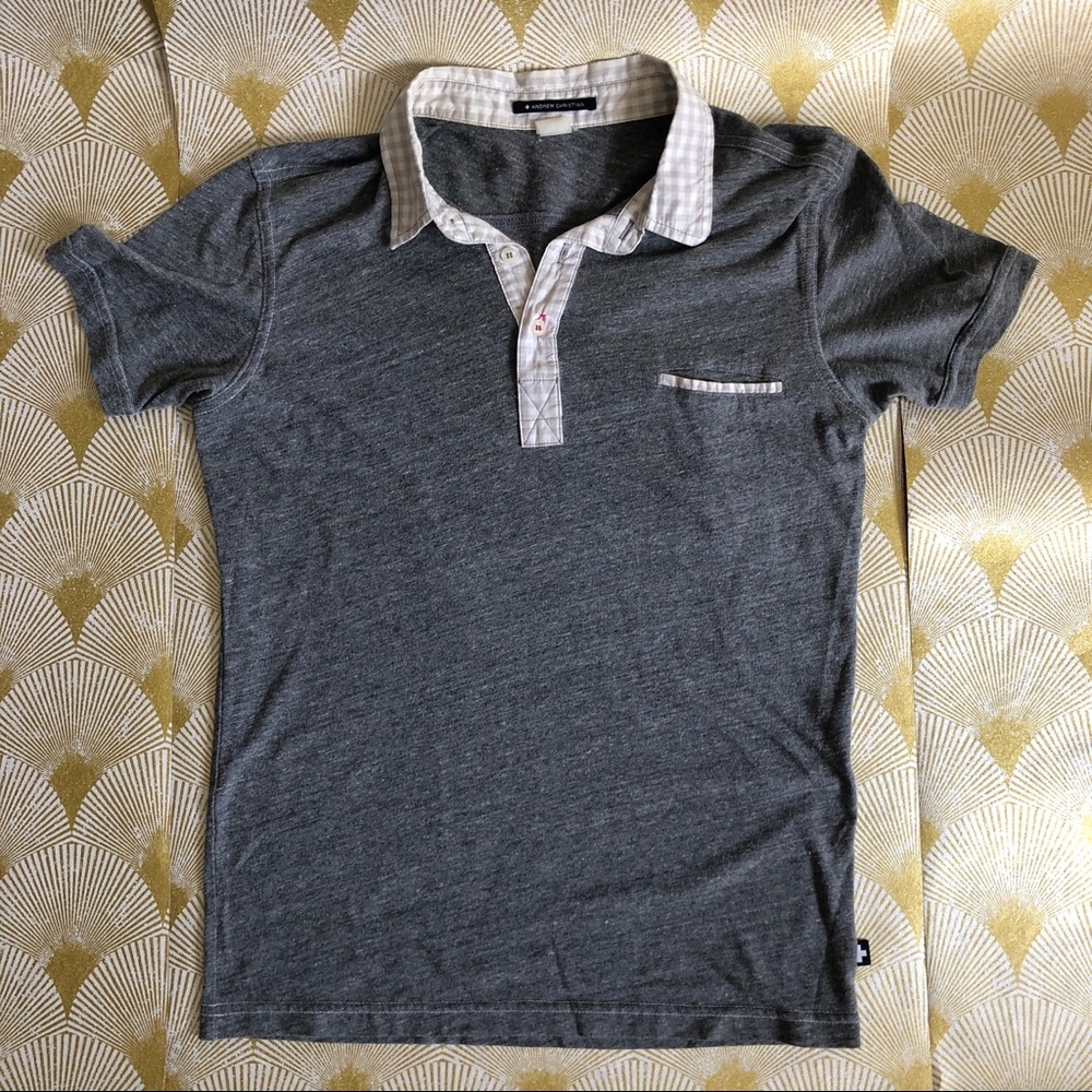 Andrew Christian Polo Shirt With Contrast Collar. Size S.